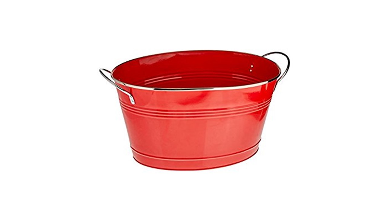 114 Galvanized Ice Tub Red