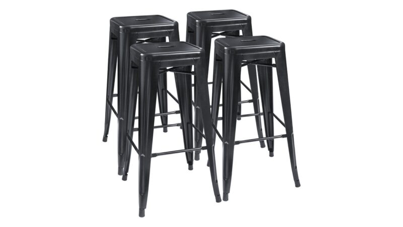 712 Bar Stools Aluminum Black