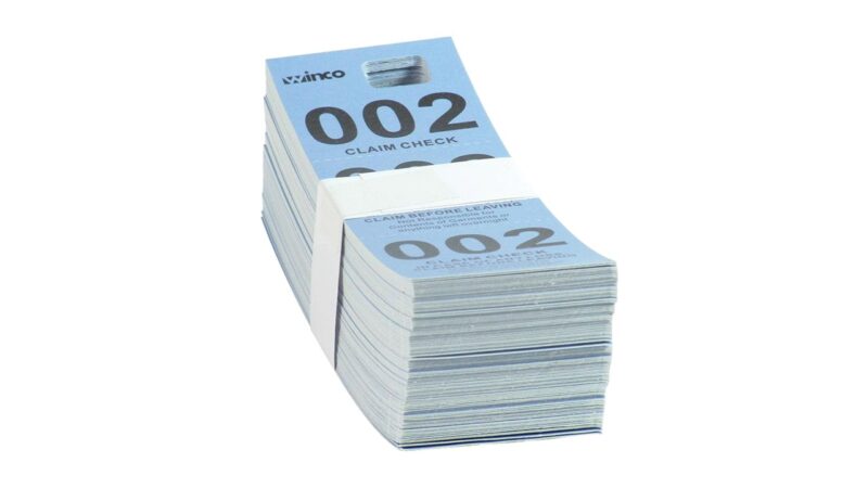 Coat Check Tickets