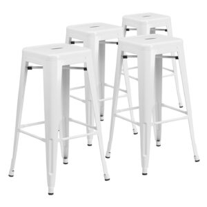 713 Bar Stools Aluminum White