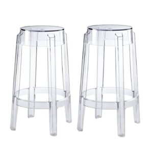 708 Clear Backless Bar Stools