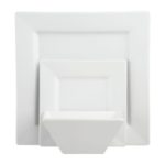C# White Square - Salads Dessert Plate Square 7