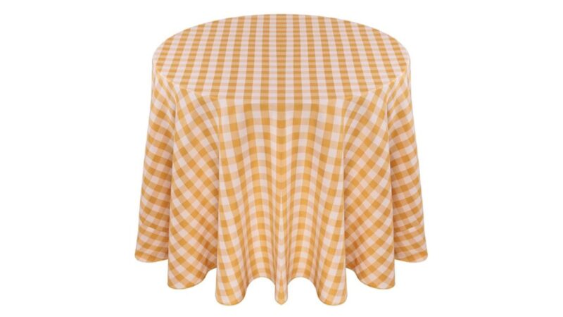 Check Tablecloth Yellow And White