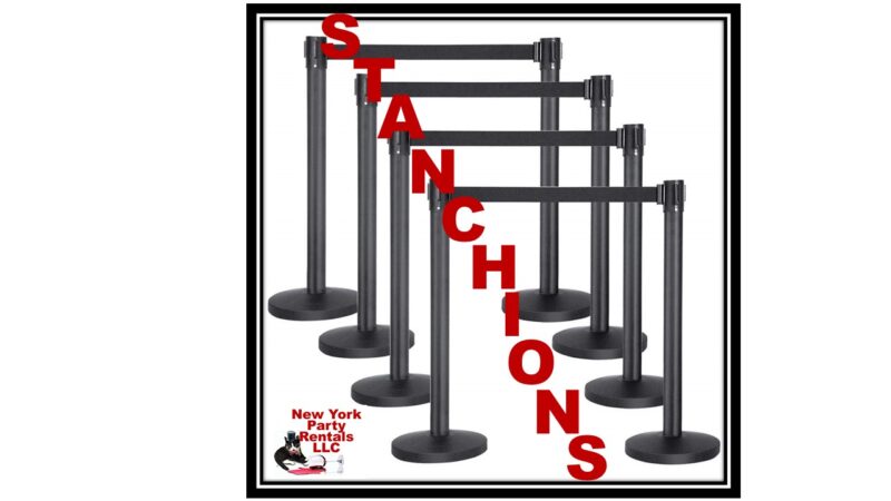 Stanchions Retractable Black for rent