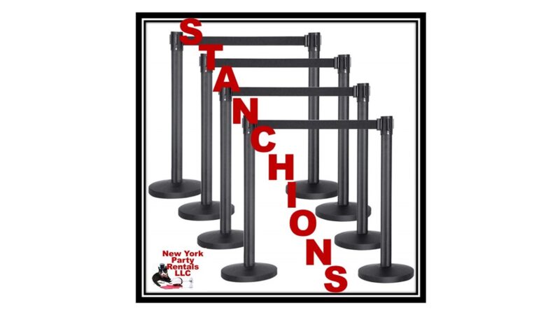 Stanchions Retractable Black