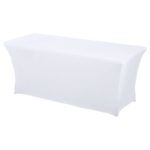 Spandex White For 6 FT & 8 FT Table for Rent - Spandex Table Cloth 4 ft