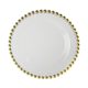 Charger Plates Glass Gold Beaded - BELMONT GOLD