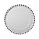 Charger Plates Glass Gold Beaded - BELMONT SILVER