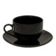C# Dinnerware Black Coupe - CUP & SAUCER