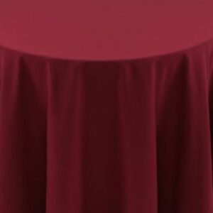spun Polyester burgundy tablecloth