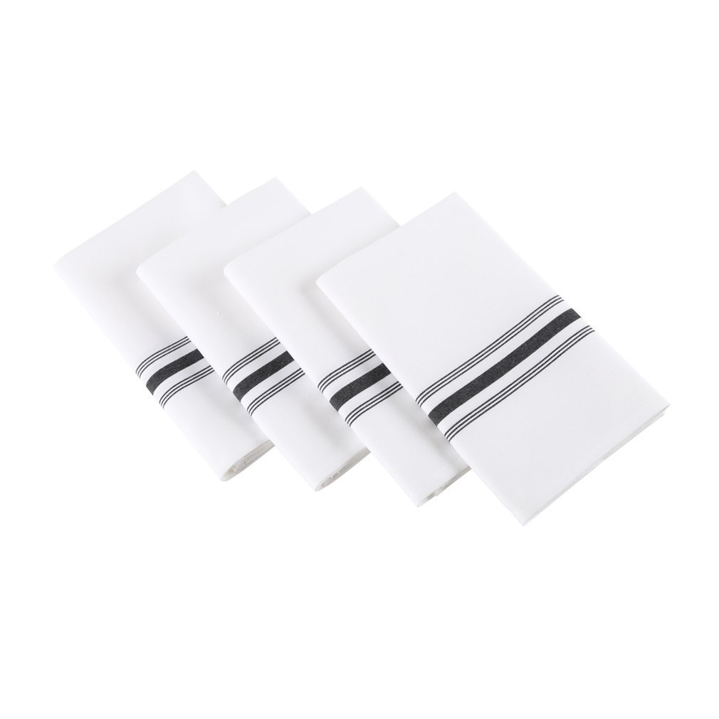 A Bistro Stripe Napkins Black Stripe