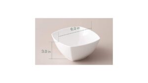 116 White Square 6in Bowls 27oz