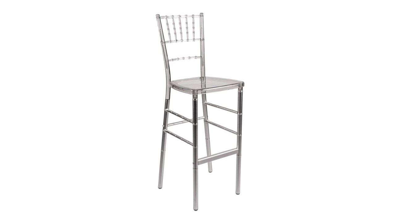 B Clear Ghost Chiavari Ballroom Bar Stools