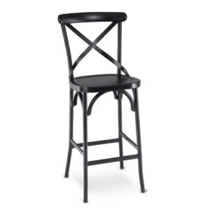 702 Cross Back Bar Stools Black