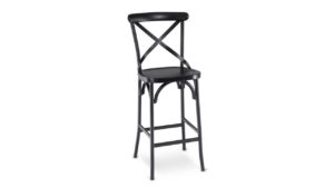 Cross Back Bar Stools Black
