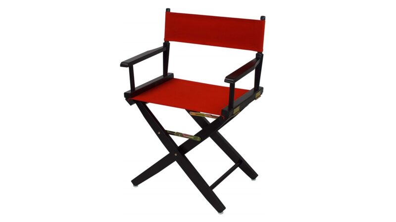 Directors Chairs 18 Inch Black Frame-with Red Canvas