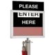 A1 Stanchion Sign Holder for Chrome Stanchions - Stanchion Sign Holder for Chrome Stanchions