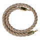 A1B Gold And Black Stanchions - stanchion-ropes - hemp-with-gold-tips