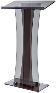 Acrylic Stand up, Floor-Standing Podium, Lectern (See Through Black)