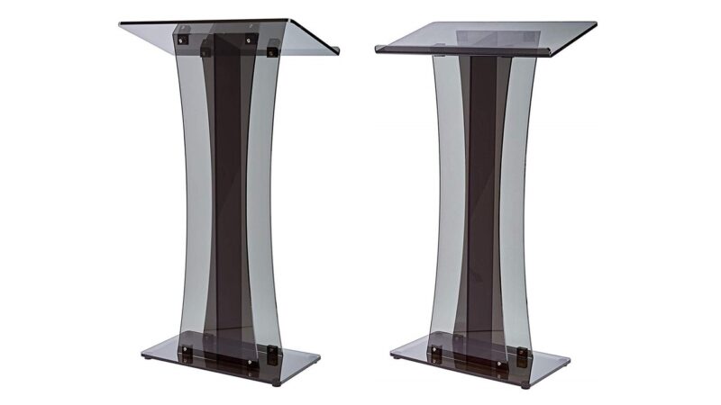 Black see through podium
