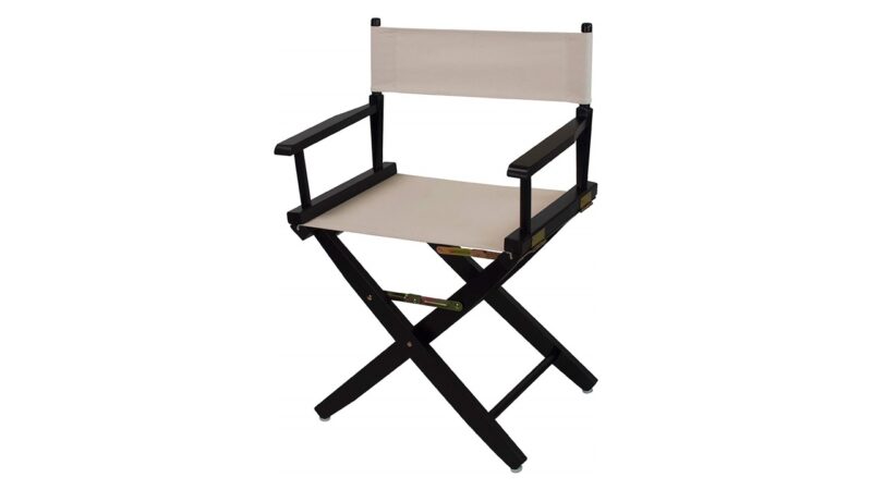 Directors Chairs 18 Inch Black Frame-with Natural Canvas