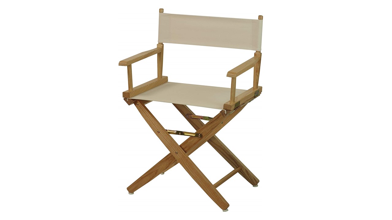 Directors Chairs 18' Deck Wood Frame-with Natural Canvas