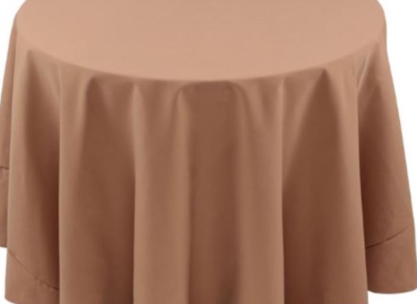 spun Polyester Mocha Cappuccino tablecloth