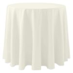A Basic Polyester Ivory - 84 - round