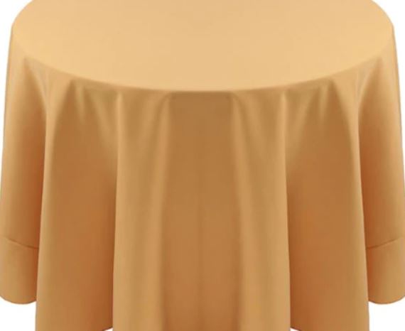 Spun Polyester Antique Gold Tablecloth