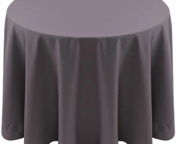 Spun Polyester Charcoal Tablecloth