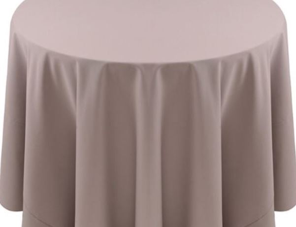 Spun Polyester Gray Tablecloth