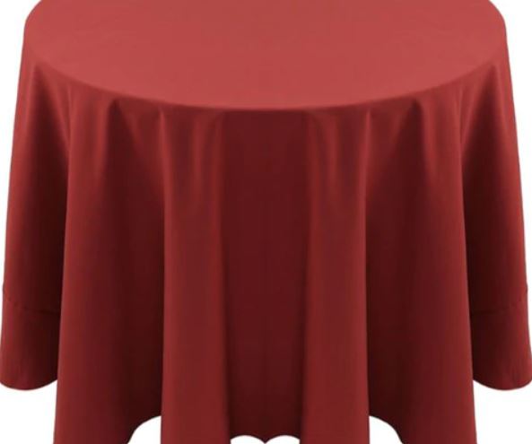 Spun Polyester Terra Cotta Tablecloth