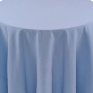 spun Polyester light blue tablecloth