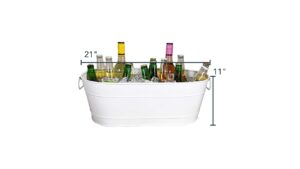 white hammered ice tub