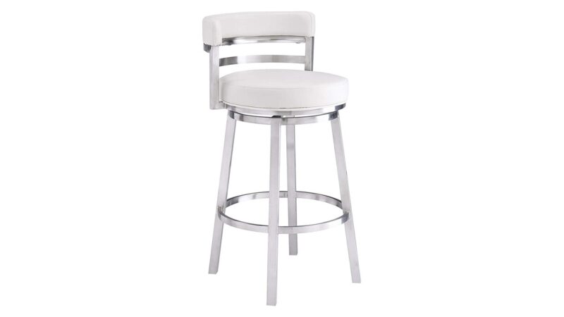 D Bar Stool Contemporary Mandy Bar Stool Bar Height, White