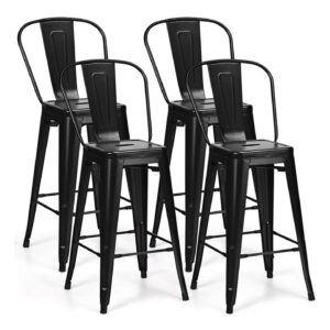 701 Black Metal Bar stools Rustic