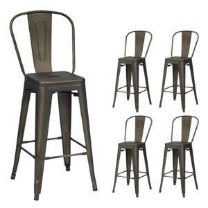 703 Gray Metal Bar stools Rustic