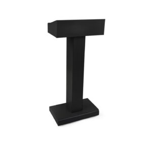 A Podium Lectern Black No Mic