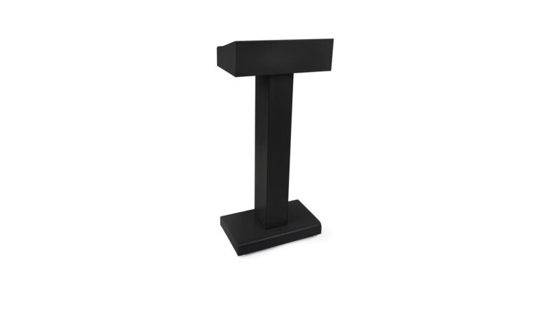 A Podium Lectern Black No Mic