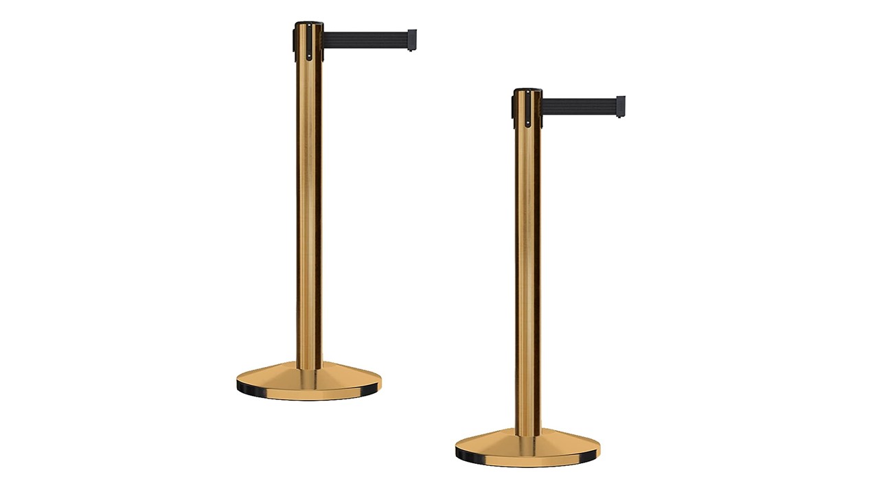 Retractable Stanchions Gold With Belt