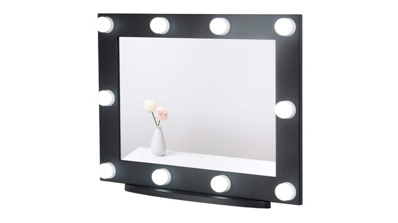 Vanity Mirror with Lights Black