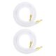 A2 Gold Stanchion & Blue Rope - White Velvet rope with Gold tips