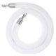 A1 Chrome Stanchions - White Rope with silver tip