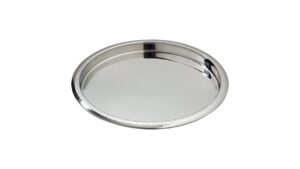 Mirrored Hammered Edge 14in Round Trays