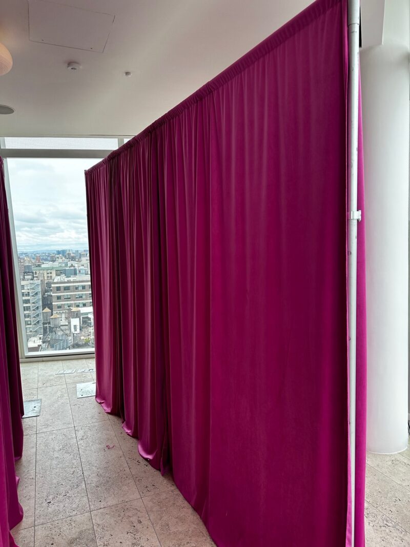 Velvet Hot Pink Drapes
