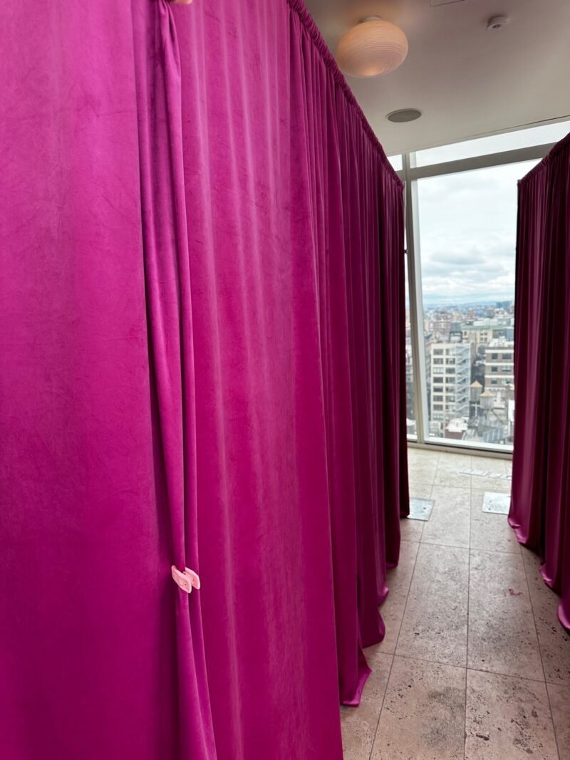 Velvet Hot Pink Drapes