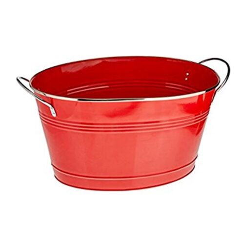 114 Galvanized Ice Tub Red
