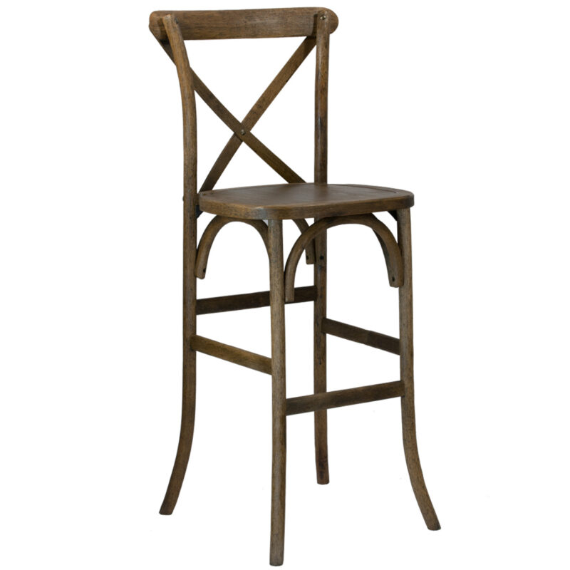 Bar Stools Cross Back Rustic