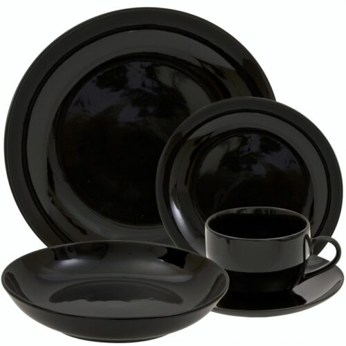 C# Dinnerware Black Coupe