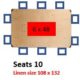 204 Rectangle Wide Tables - 6X48 - Seats 12 - 108X132